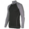 Front - Projob Mens Zip Neck Thermal Top