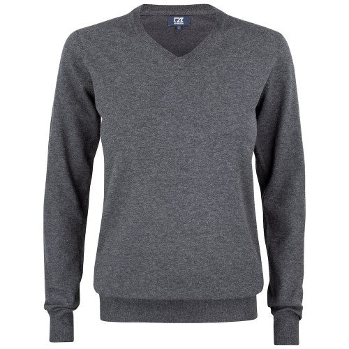 Front - Cutter & Buck Womens/Ladies Oakville V Neck Sweatshirt