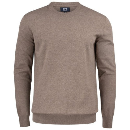 Front - Cutter & Buck Mens Oakville Knitted Crew Neck Sweater Top