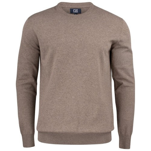 Front - Cutter & Buck Mens Oakville Knitted Crew Neck Sweater Top