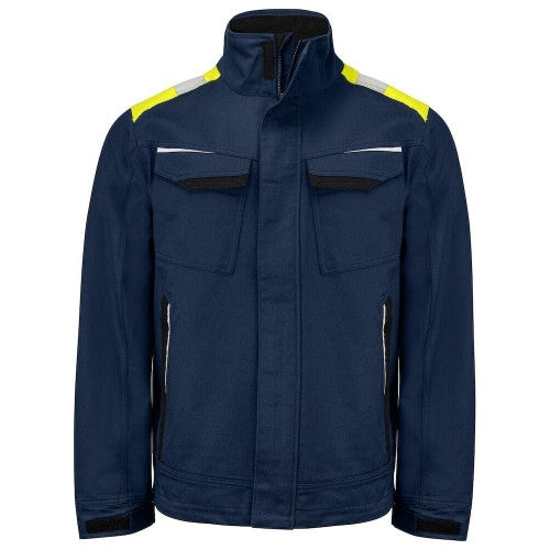Front - Projob Mens Cotton Jacket