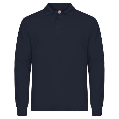 Front - Clique Mens Manhattan Long-Sleeved Polo Shirt