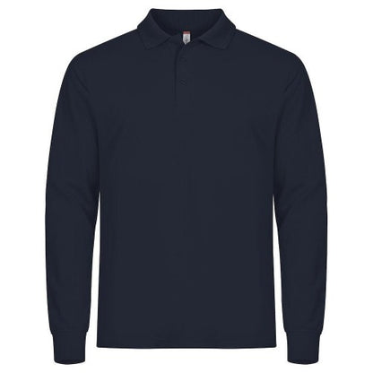Front - Clique Mens Manhattan Long-Sleeved Polo Shirt
