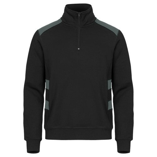 Front - Clique Mens Ambition Half Zip Sweatshirt