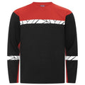 Front - Projob Mens Progression Hi-Vis Long-Sleeved T-Shirt