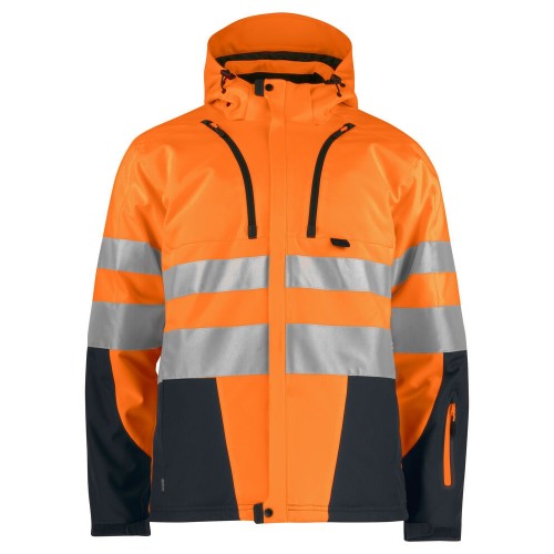 Front - Projob Mens Functional Hi-Vis Jacket
