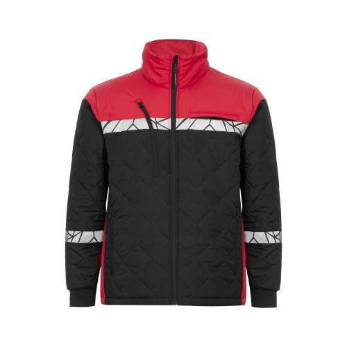 Front - Projob Mens Progression Quilted Lightweight Padded Jacket