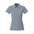 Front - Clique Womens/Ladies Heavy Premium Melange Polo Shirt
