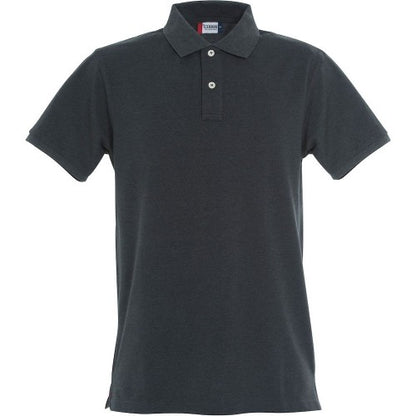 Grey Melange - Front - Clique Mens Premium Melange Polo Shirt