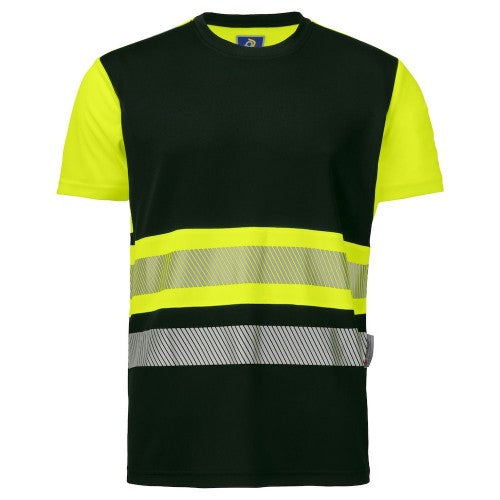 Front - Projob Mens Reflective Tape T-Shirt