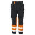 Front - Projob Mens High-Vis Cargo Trousers