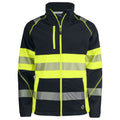 Front - Projob Mens High-Vis Soft Shell Jacket