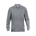 Front - Clique Mens Classic Lincoln Melange Long-Sleeved Polo Shirt