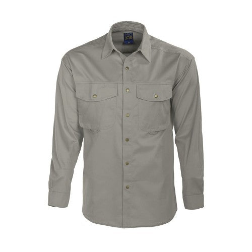 Front - Projob Mens Long-Sleeved Shirt