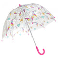 Front - X-Brella Childrens/Kids Transparent Unicorn And Rainbow Themed Stick Umbrella