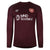 Front - Umbro Mens 23/24 Heart Of Midlothian FC Long-Sleeved Home Jersey