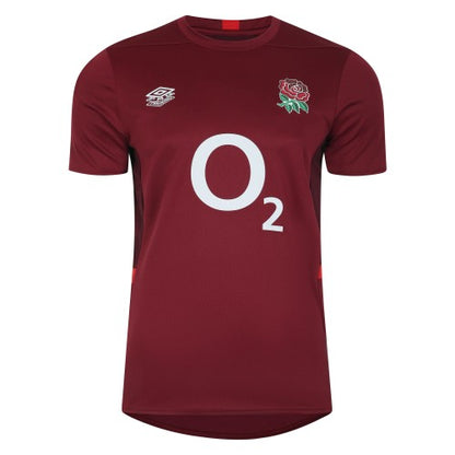 Front - Umbro Mens 23/24 England Rugby Gym T-Shirt