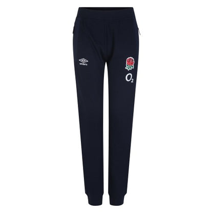 Front - Umbro Womens/Ladies 23/24 Fleece England Rugby Jogging Bottoms