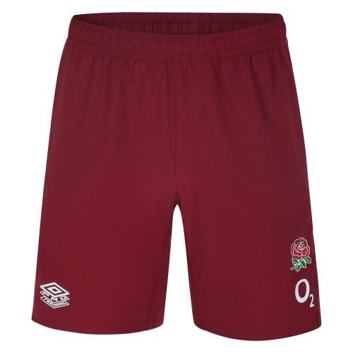 Front - Umbro Mens 23/24 England Rugby Gym Shorts