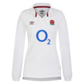 Front - Umbro Womens/Ladies 23/24 England Rugby Long-Sleeved Home Jersey