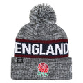 Front - Umbro Unisex Adult 23/24 England Rugby Bobble Beanie