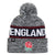 Front - Umbro Unisex Adult 23/24 England Rugby Bobble Beanie