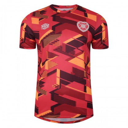 Front - Umbro Mens 23/24 Heart Of Midlothian FC Warm Up Jersey