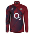 Front - Umbro Mens 23/24 England Rugby Warm Up Midlayer