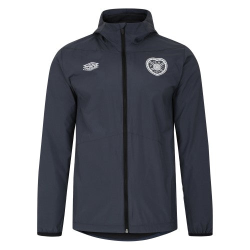 Front - Umbro Mens 23/24 Heart Of Midlothian FC Showerproof Jacket