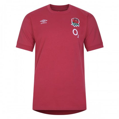 Front - Umbro Mens 23/24 England Rugby T-Shirt