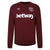 Front - Umbro Mens 23/24 West Ham United FC Fleece Sweatshirt