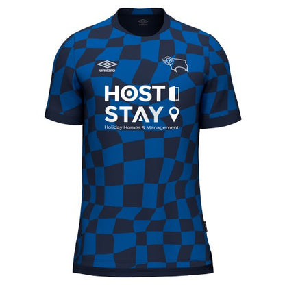 Front - Umbro Childrens/Kids 23/24 Derby County FC Away Jersey