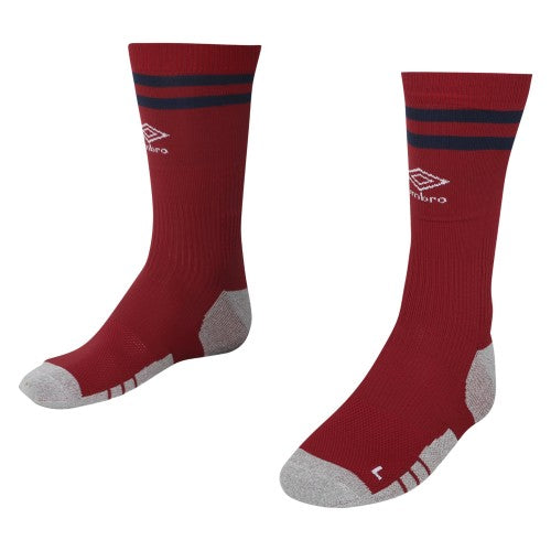 Front - Umbro Mens 23/24 England Rugby Mid Calf Alternate Socks