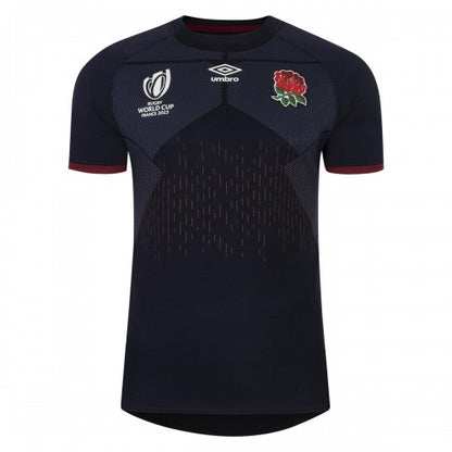 Front - Umbro Childrens/Kids World Cup 23/24 England Rugby Replica Alternative Jersey