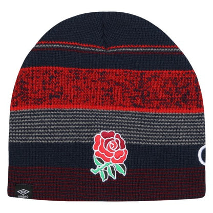 Front - Umbro Unisex Adult 23/24 England Rugby Beanie