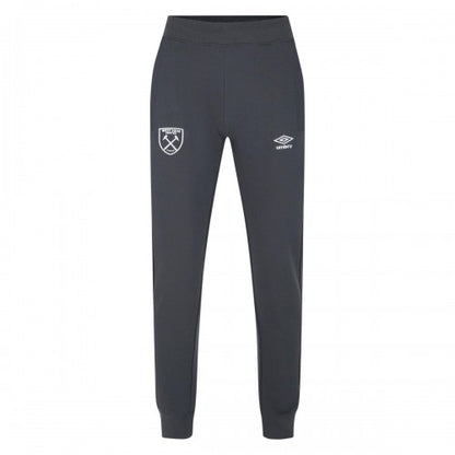 Front - Umbro Mens 23/24 Fleece West Ham United FC Jogging Bottoms