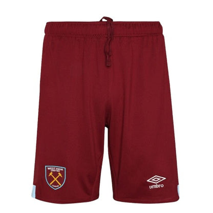 Front - Umbro Unisex Adult 23/24 West Ham United FC Home Shorts