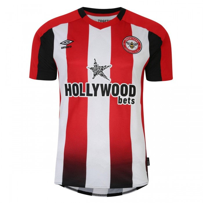 Front - Umbro Mens 23/25 Brentford FC Home Jersey