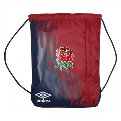 Front - Umbro 23/24 England Rugby Drawstring Bag
