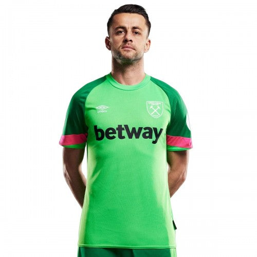 Front - Umbro Unisex Adult 23/24 West Ham United FC Goalkeeper Jersey