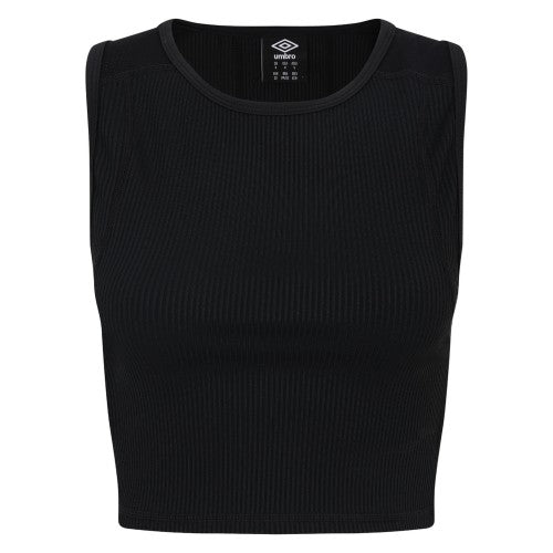 Front - Umbro Womens/Ladies Ribbed Crop Top