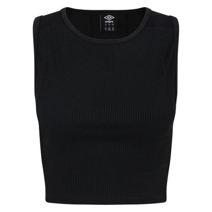 Front - Umbro Womens/Ladies Ribbed Crop Top