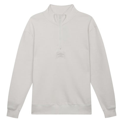 Front - Umbro Mens Logo Quarter Zip Fleece Top