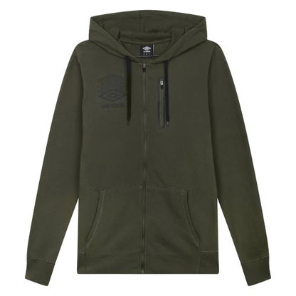 Front - Umbro Mens Terrace Full Zip Hoodie
