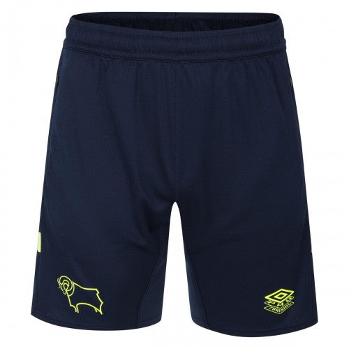 Front - Umbro Unisex Adult Premier Derby County FC Training Shorts