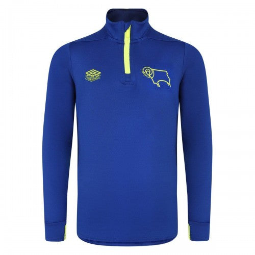 Front - Umbro Childrens/Kids Derby County FC Training Midlayer
