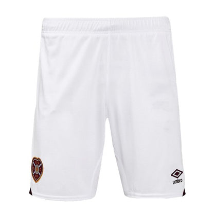 Front - Umbro Childrens/Kids 24/25 Heart Of Midlothian FC Home Shorts
