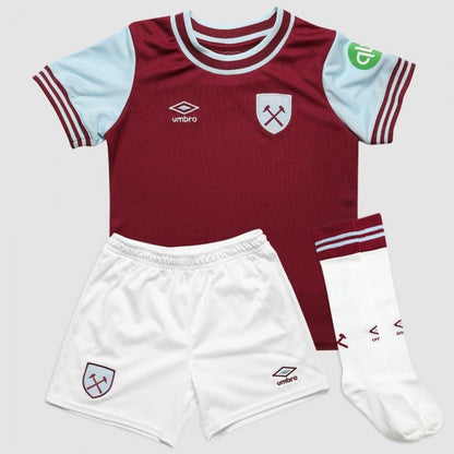 Front - Umbro Baby 24/25 West Ham United FC Home Kit Set