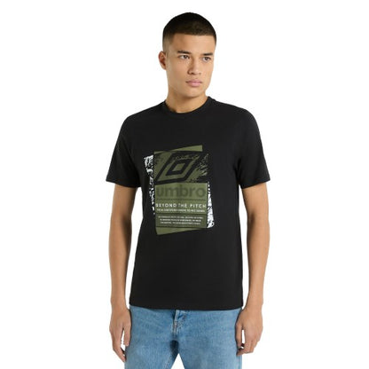 Front - Umbro Mens Layered Box Logo T-Shirt