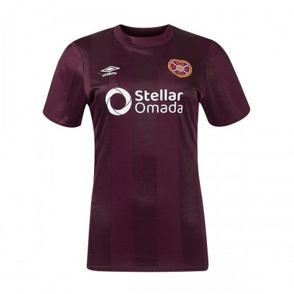 Front - Umbro Womens/Ladies 24/25 Heart Of Midlothian FC Home Jersey